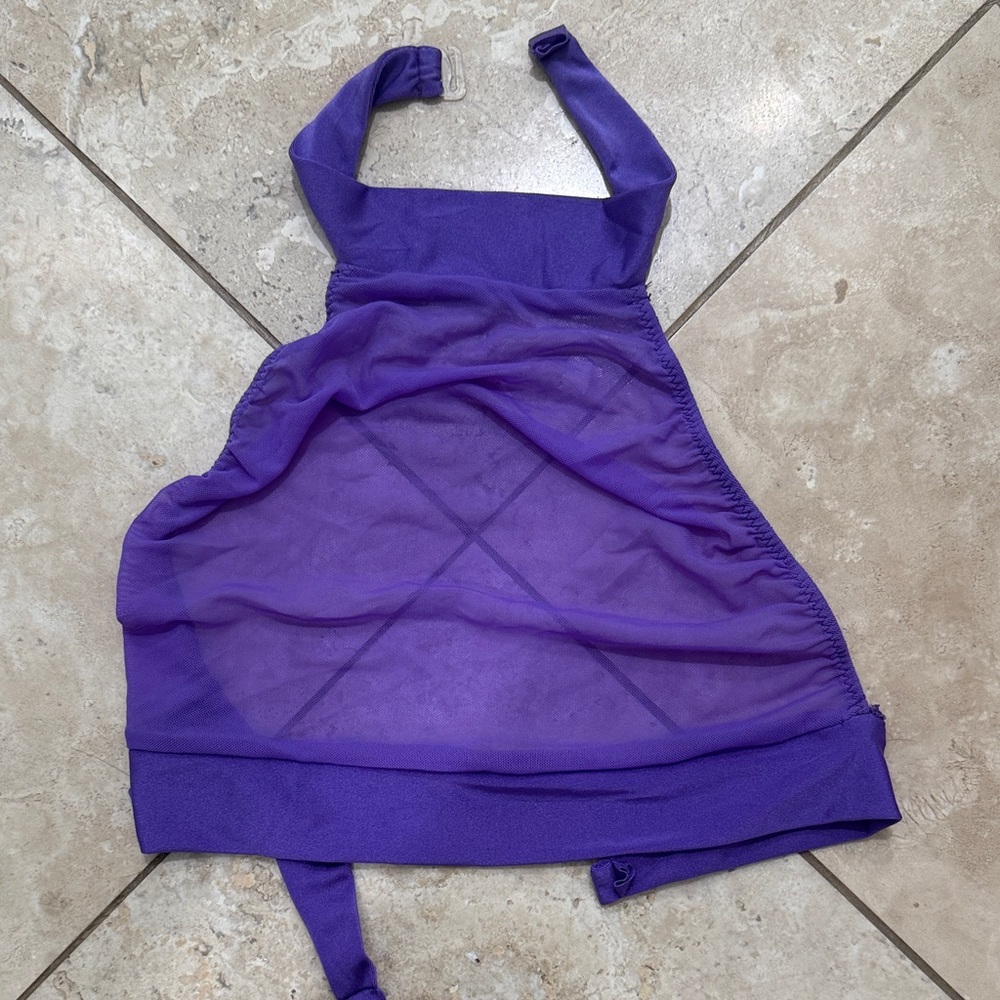 Iheartraves Purple Sheer Halter Bralette
